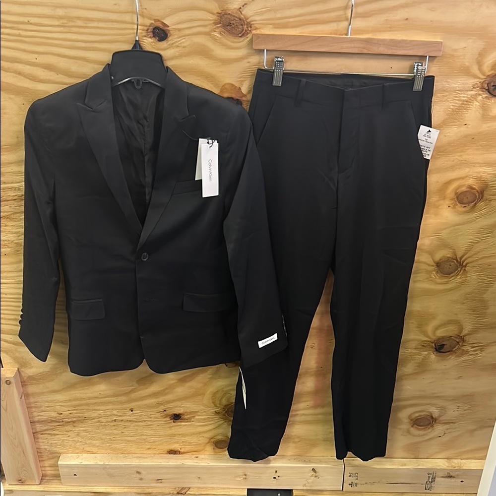 Calvin Klein Black Matching Suit Set Professional Elegance